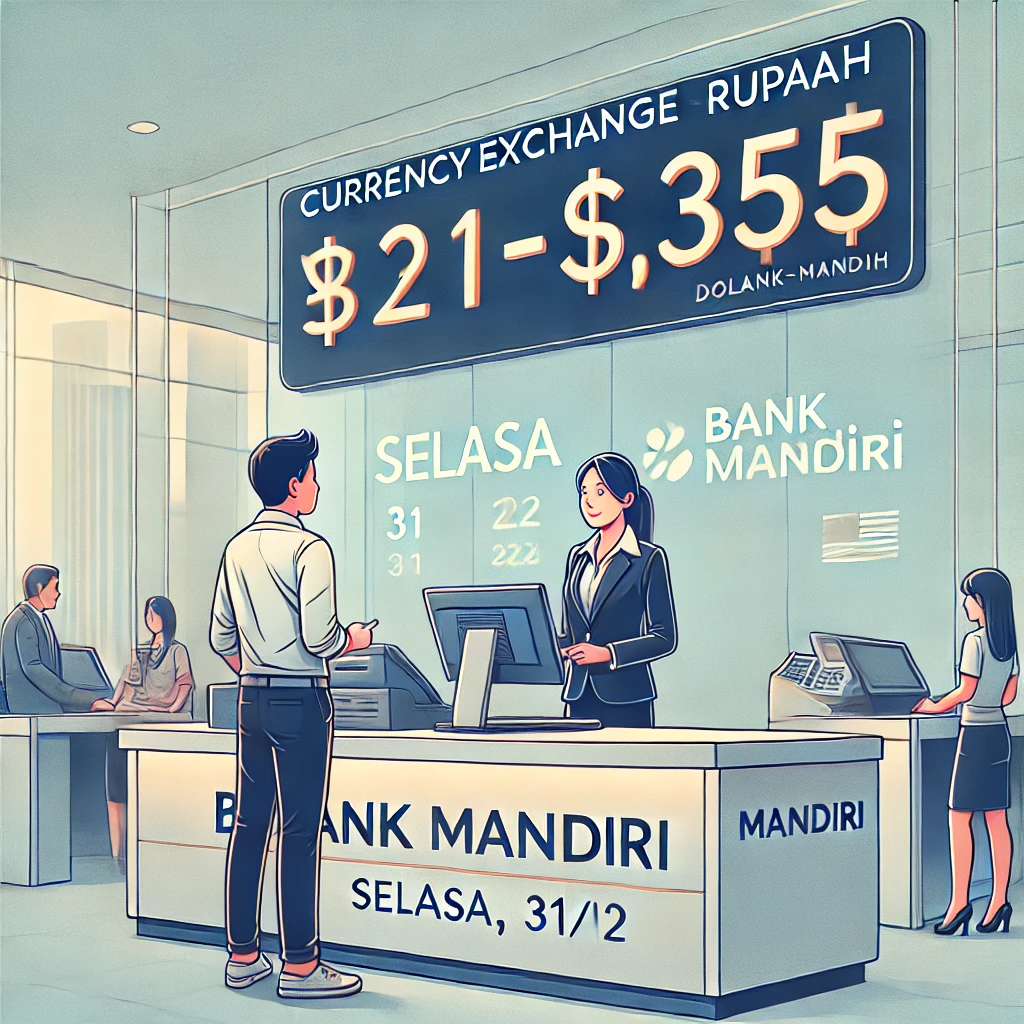 Simak Panduan Penukaran Valas dan Kurs Dollar-Rupiah di Bank Mandiri, Selasa (31/12)